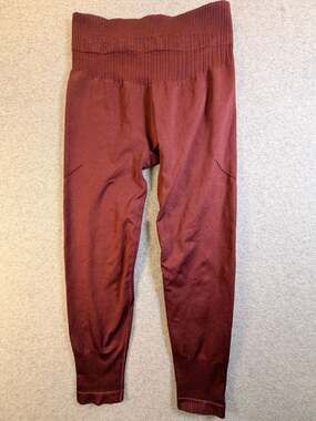 JoyLab High Waisted Seamless Leggings Size Medium Burgundy